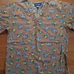 Thanksgiving Scrub Top.